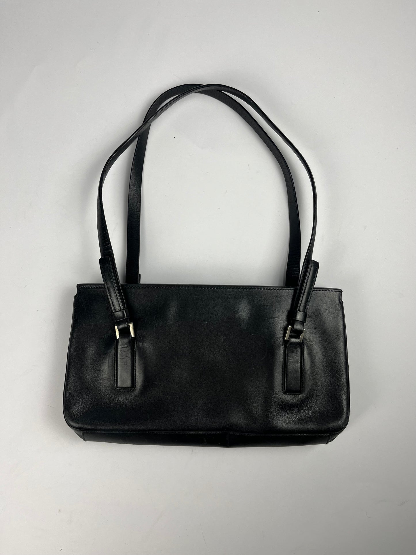 Prada Black Leather Baguette Bag SS 1999 - OS