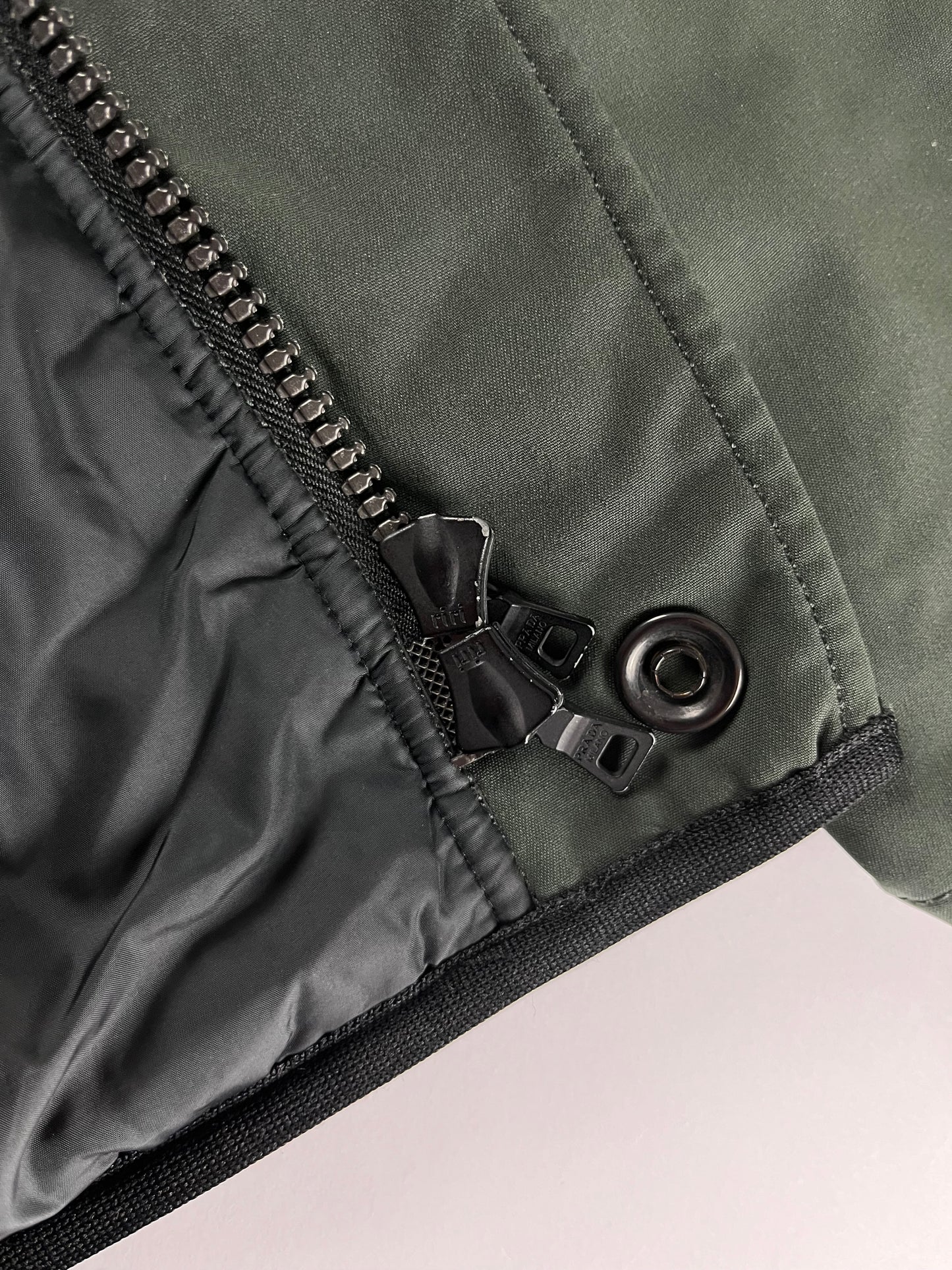 Prada Linea Rossa Technical Khaki Shell Nylon Jacket 2000s - S