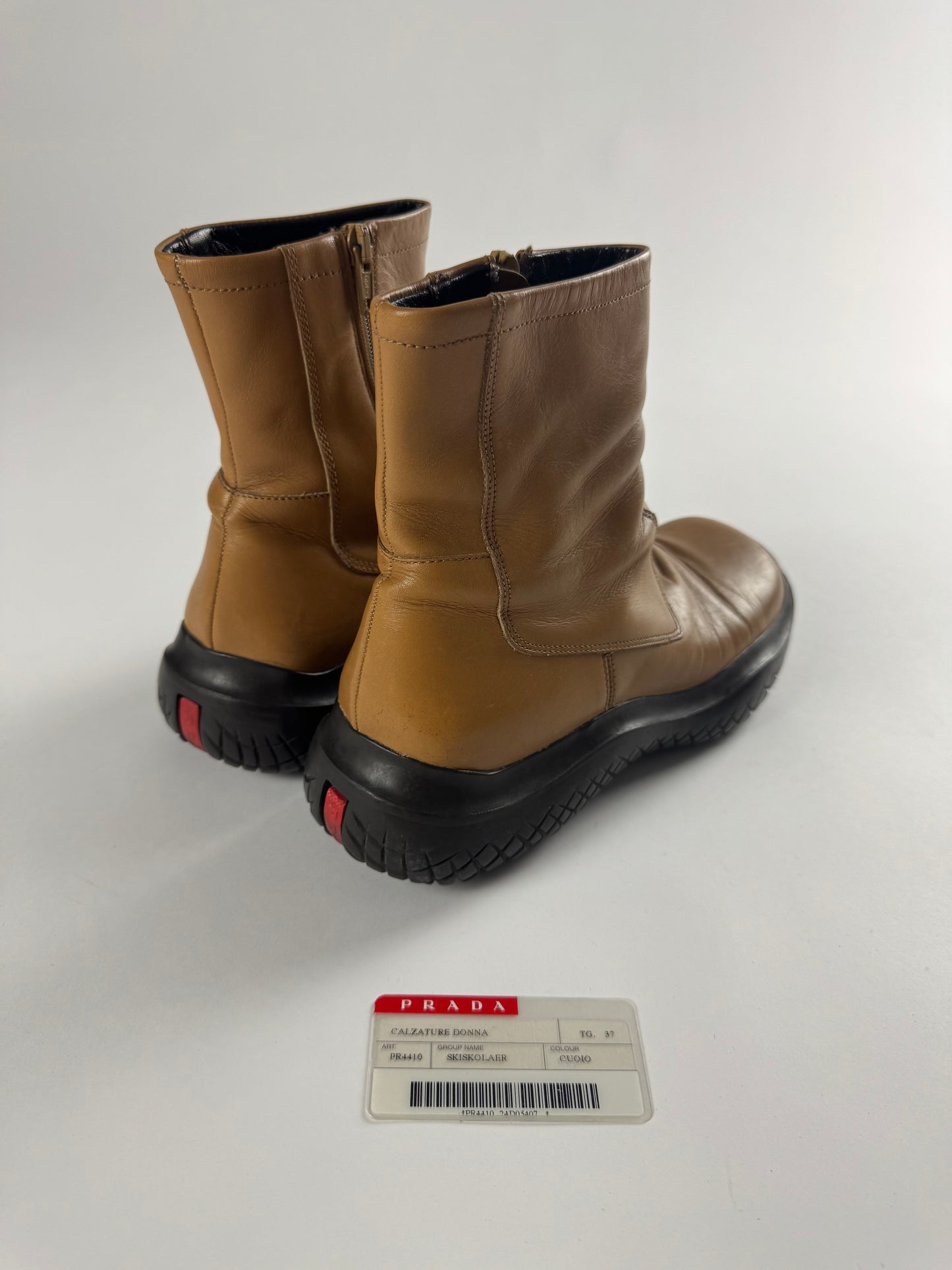 Prada Linea Rossa Camel High Boots FW 1999 - 37 IT/38 EU