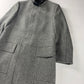 Gucci Grey Wool Leather Belt Collar Long Coat FW 2000 - M