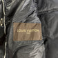 Louis Vuitton Dark Blue Goose Down Belted Parka Fur Hood Coat FW 2012 - XL