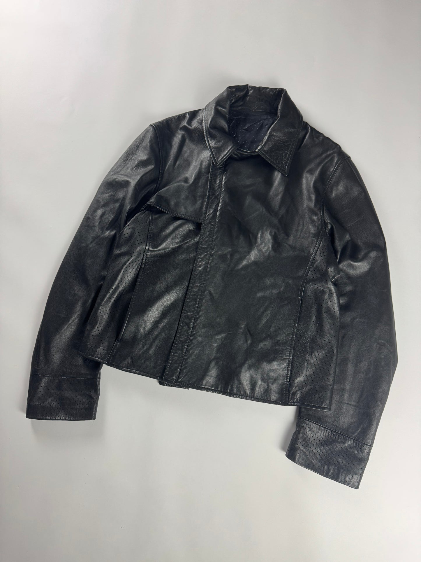 Givenchy Silent Black Leather Perfecto Jacket SS 2005 - M