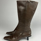 Prada Brown Belted Leather Boots FW 2000 - 38,5 IT/39,5 EU