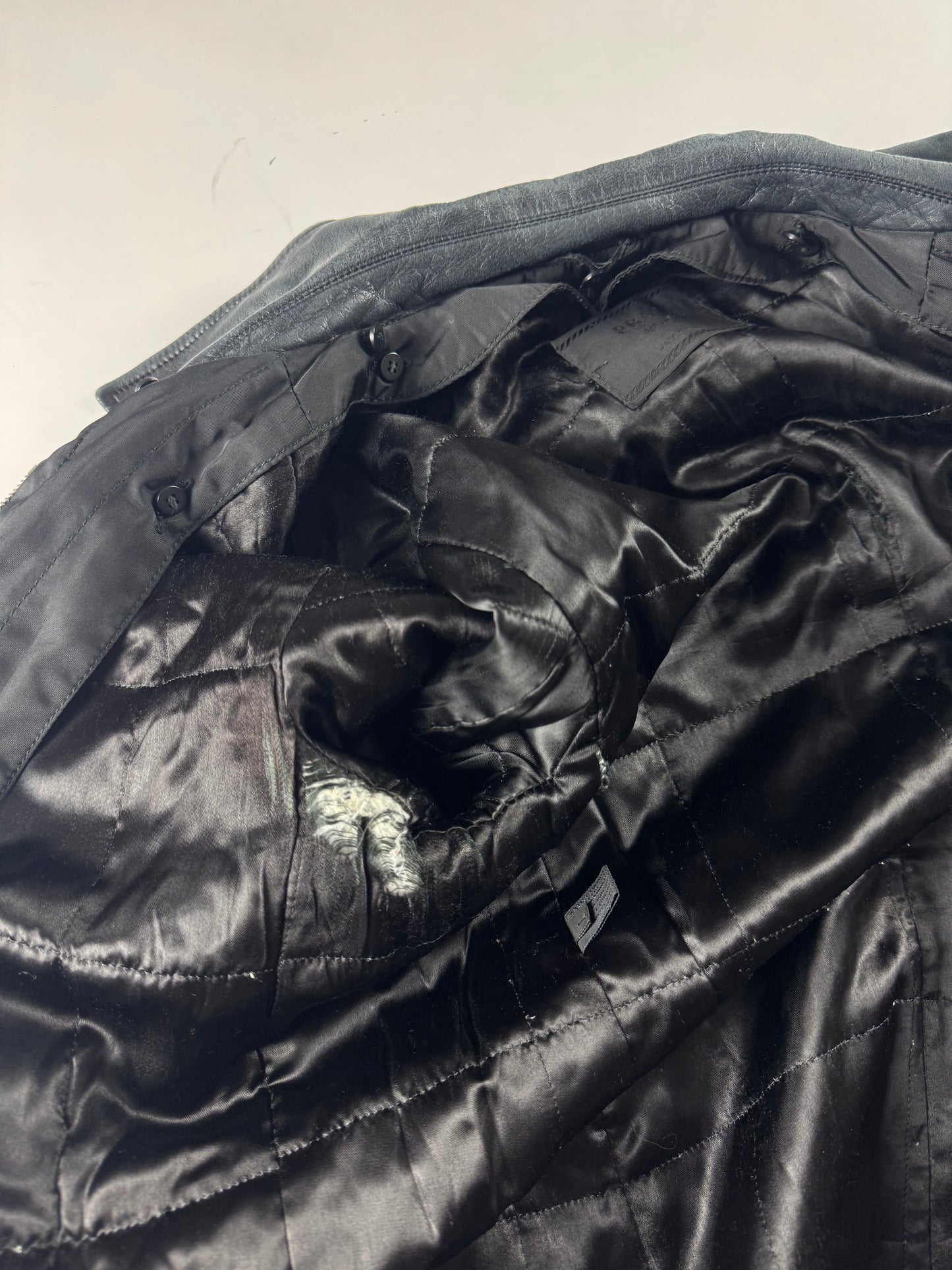Prada Multi Pockets Leather Collar Officer Jacket FW 1994 - L