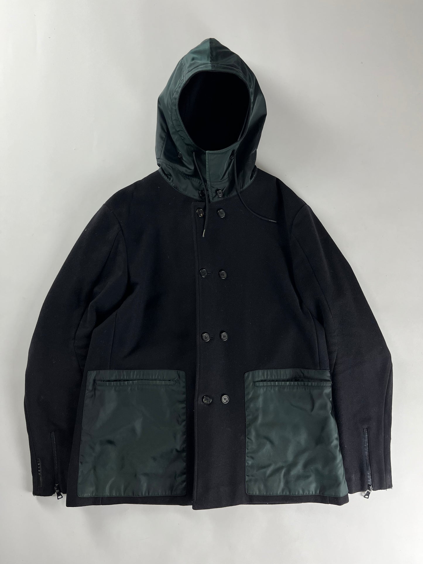 Prada Oversize Pocket Hybrid Fisherman Hooded Jacket FW 2010 - XL