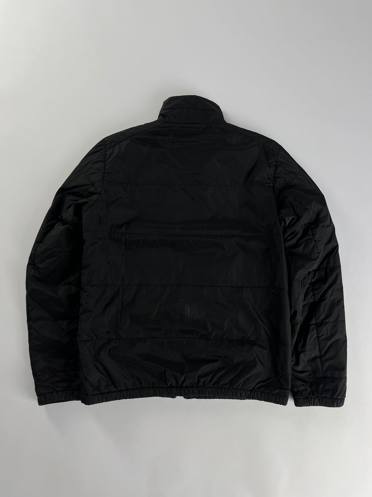 Prada Black Nylon Light Leather Trimmed Jacket FW 2008 - M