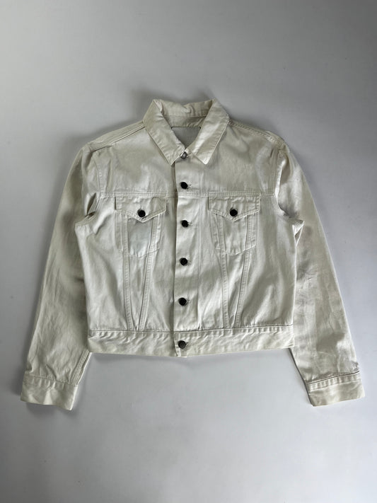 Gucci Washed White Button Up Classic Trucker Jacket FW 2002 - M