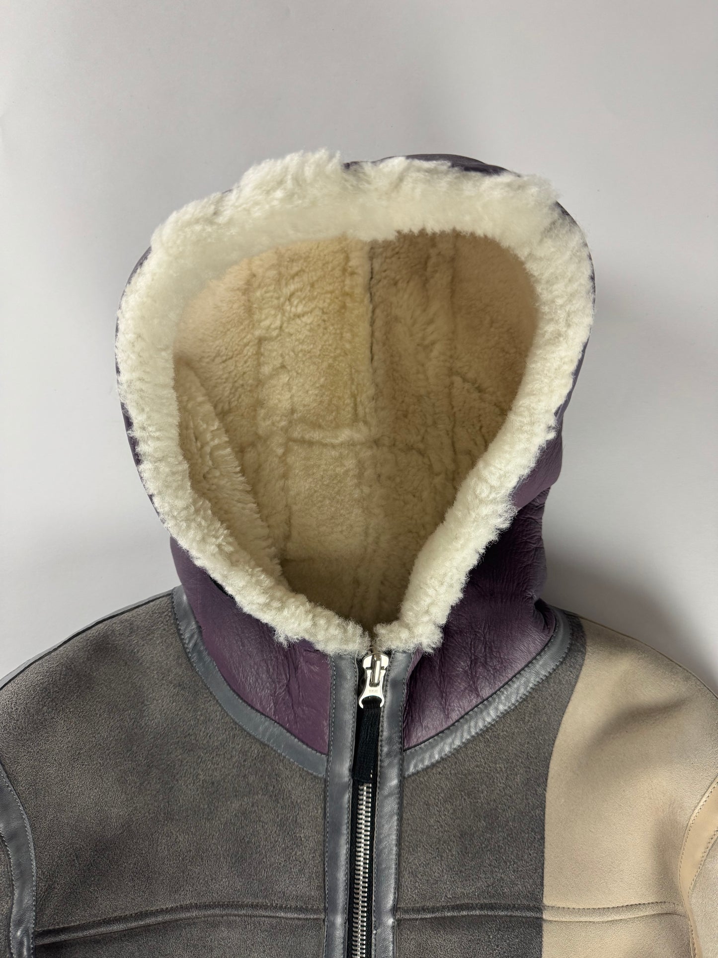 Stone Island Hand Sprayed Shearling Leather Jacket FW 2020 - M