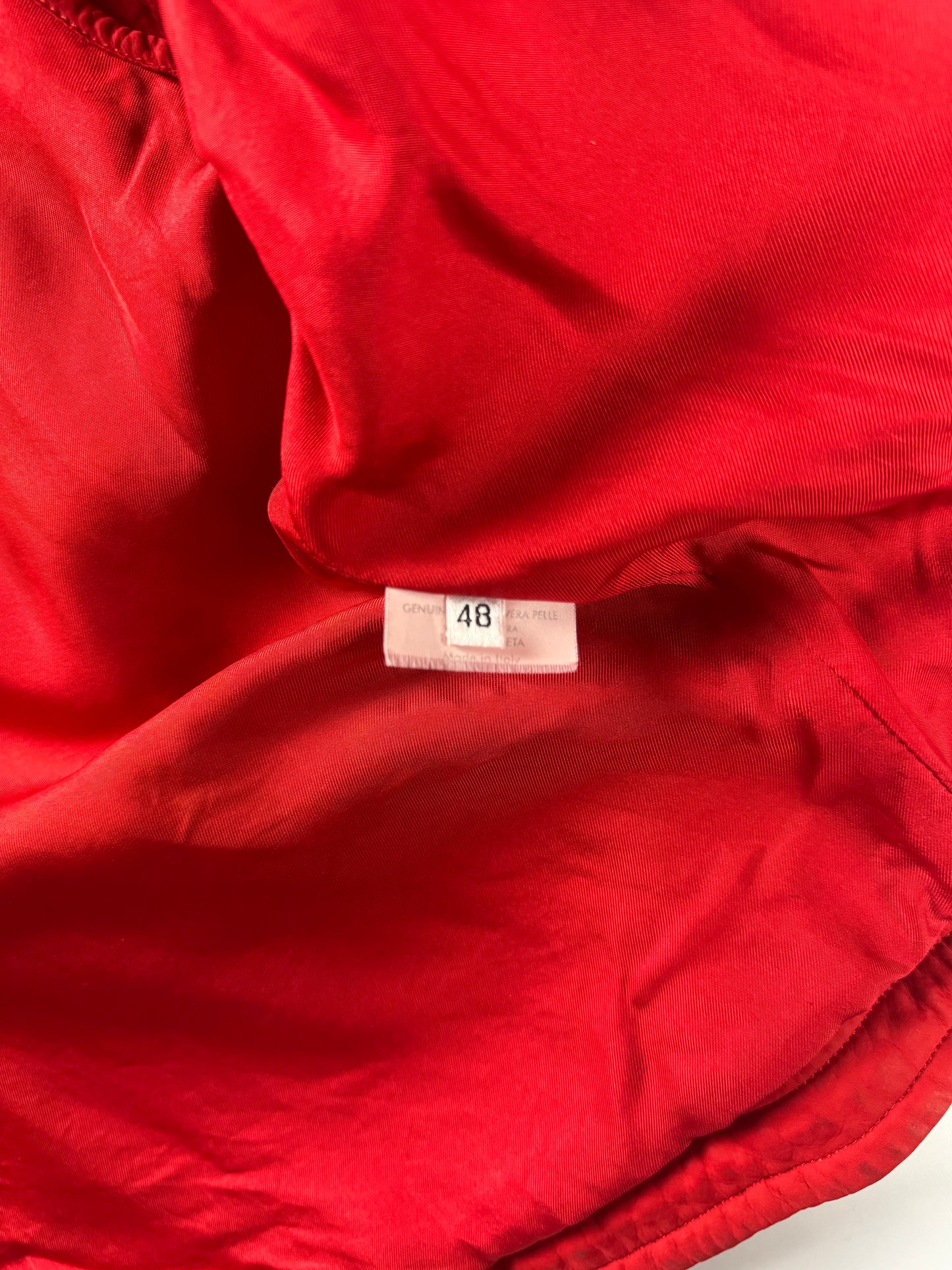 Yves Saint Laurent Rive Gauche Tom Ford Red Leather Motor Jacket SS 2004 - M