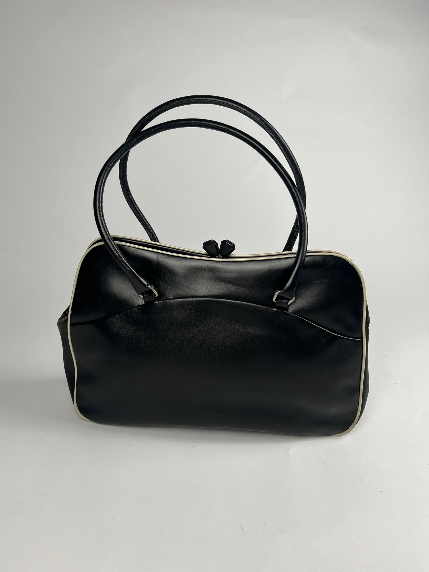 Prada Black Leather Pocket Bag FW 2000 - OS