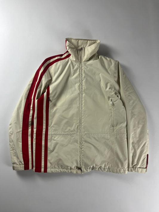 Prada Linea Rossa Sample Tracksuit Red Stripes Nylon Jacket 2000s - L