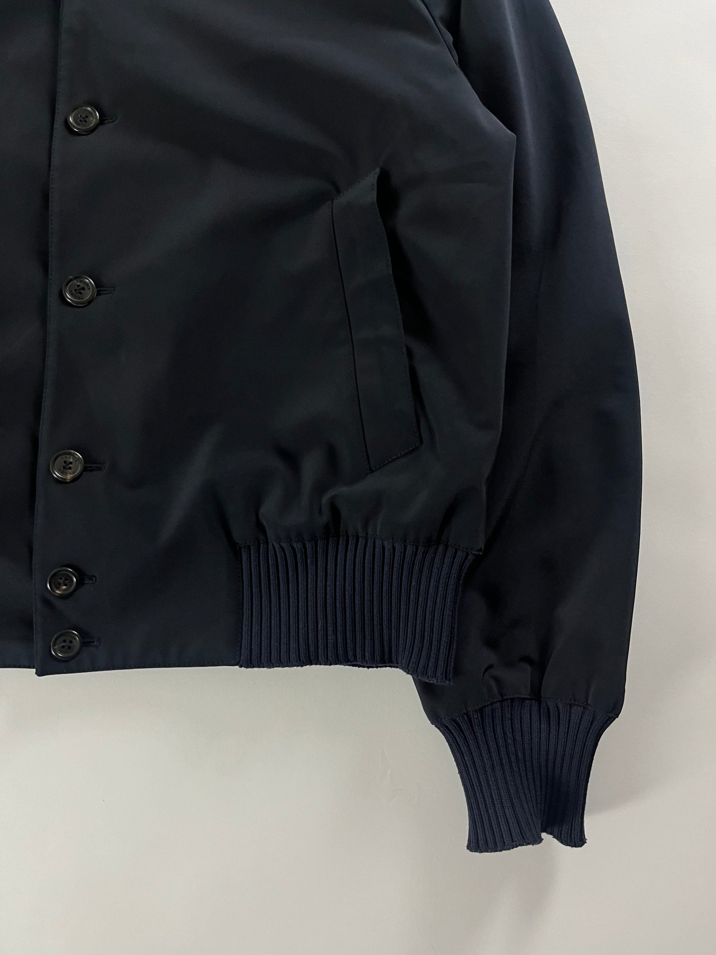 Prada Minimalist Navy Bomber Jacket FW 2000 - L