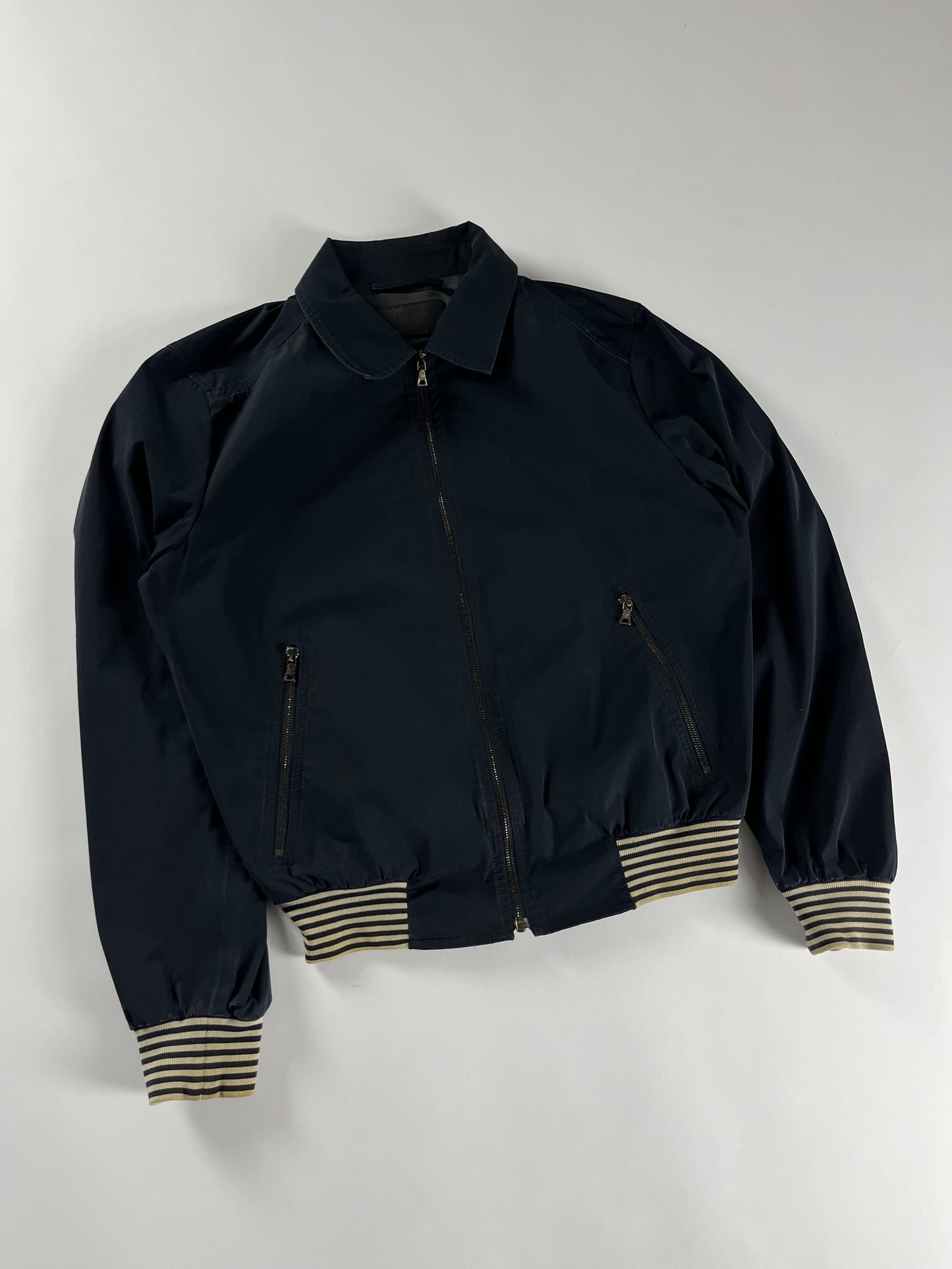 Prada Navy Marina Nylon Bomber jacket FW 2008 - M