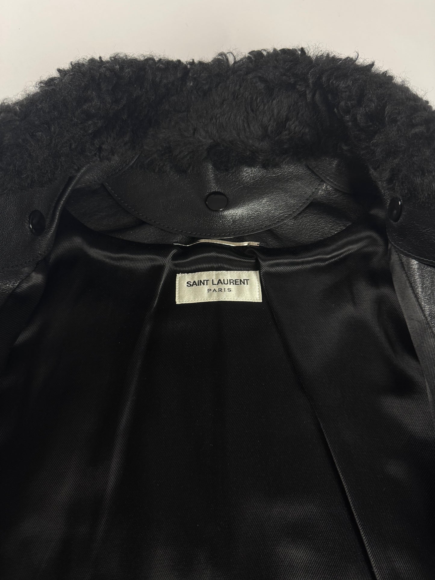 Saint Laurent Shearling Teddy Bomber Jacket FW 2017 - L