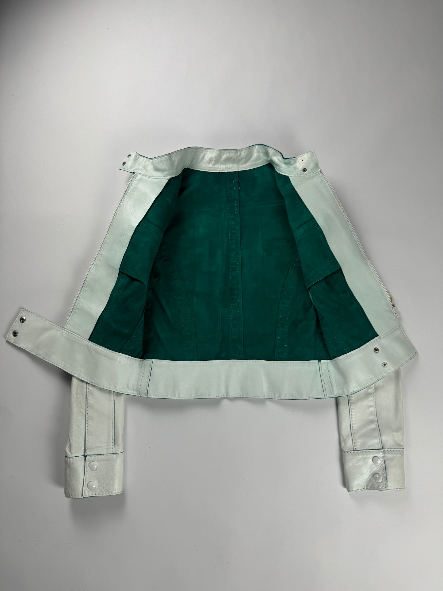 Louis Vuitton Unfinished Sample Celeste Perfecto Leather Jacket Resort 2016 - XS
