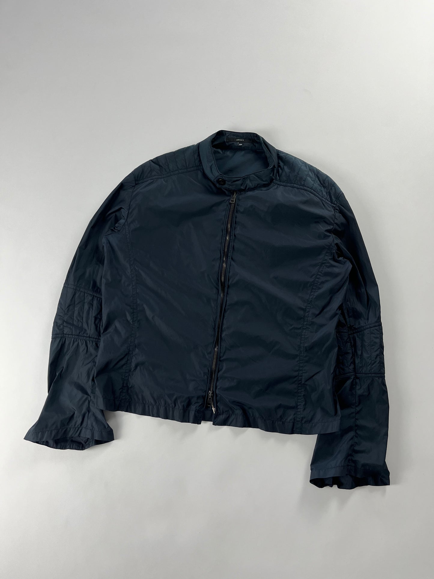 Gucci Dark Navy Nylon Moto Jacket SS 1999 - XS
