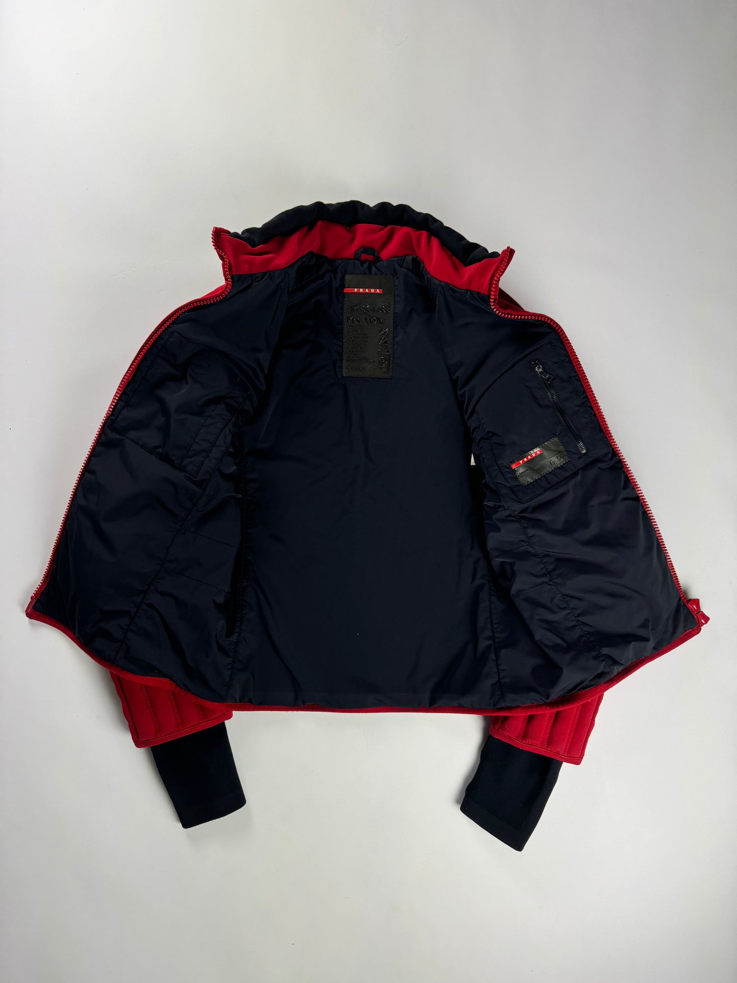Prada Red Fireflash Cuff Motor Jacket SS 2011 - M