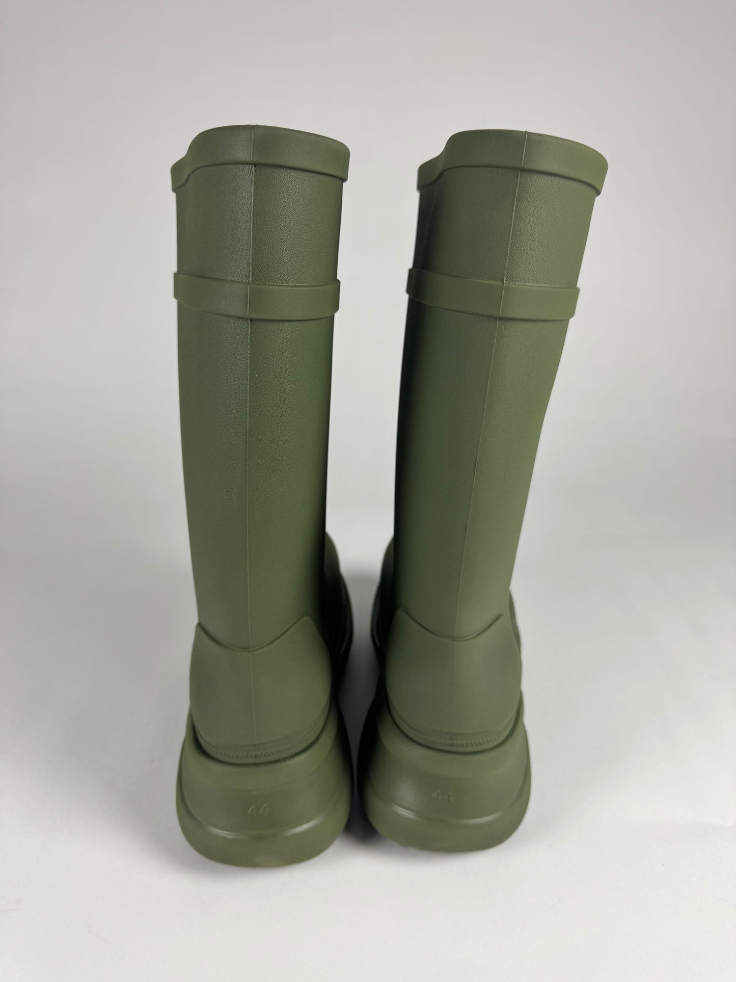 Balenciaga Green Military Oversized Crocs Fisher High Boots Resort 2022 - 44 EU