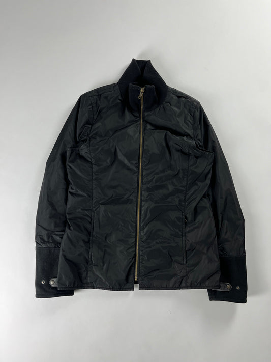 Prada Zip Front Nylon Buttoned Cuff Jacket 2000s - XS