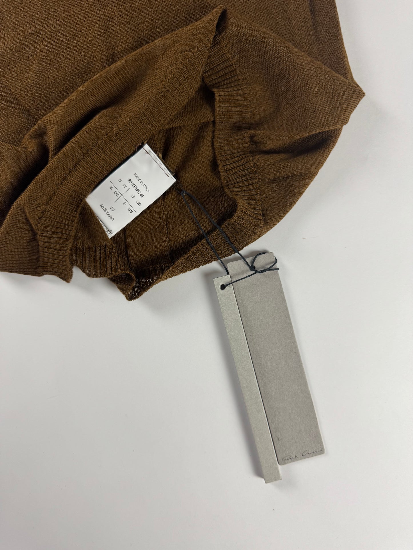 Rick Owens Sphinx Mustard Brown Funnel Top FW 2015 - S