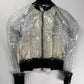 Comme des Garçons BLACK Clear PVC Transparent Polka Dot Lining Black Ribbed Trim Bomber Jacket 2020s - M
