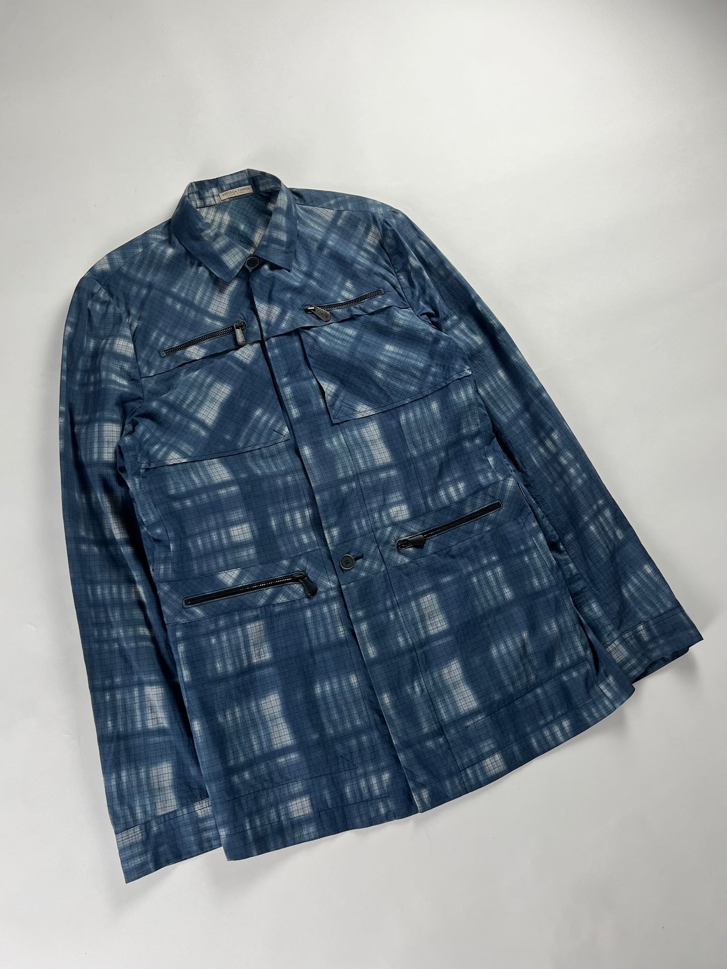 Bottega Veneta Blue Gradient Striped Work Jacket - M