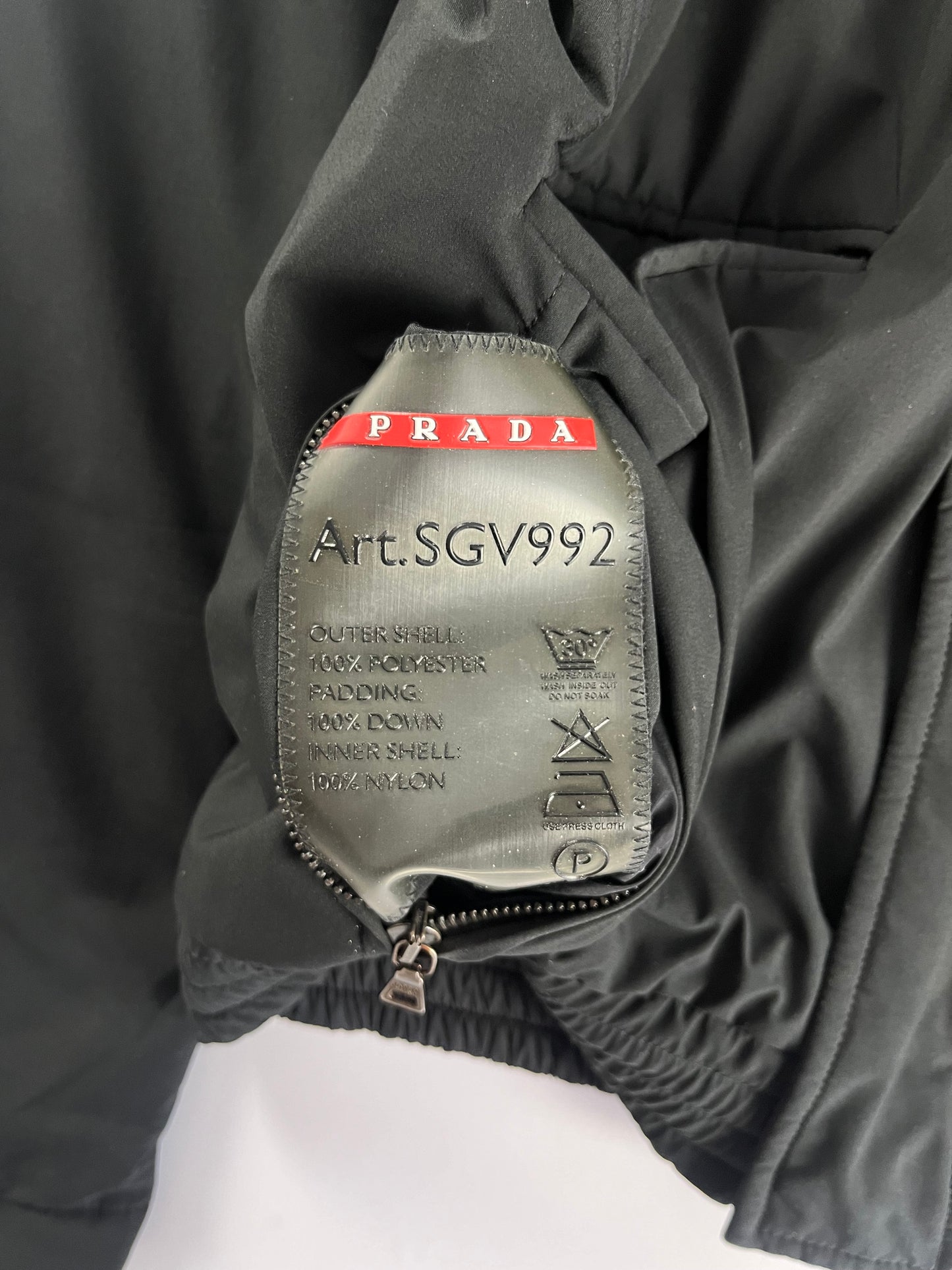 Prada Shadow Double Side Nylon Puffer Down Jacket 2000s - L