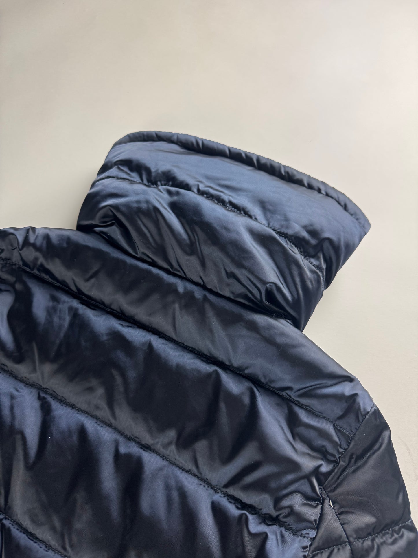 Prada Milano Triangle Logo Navy Puffer Turtleneck Jacket FW 2010 - S