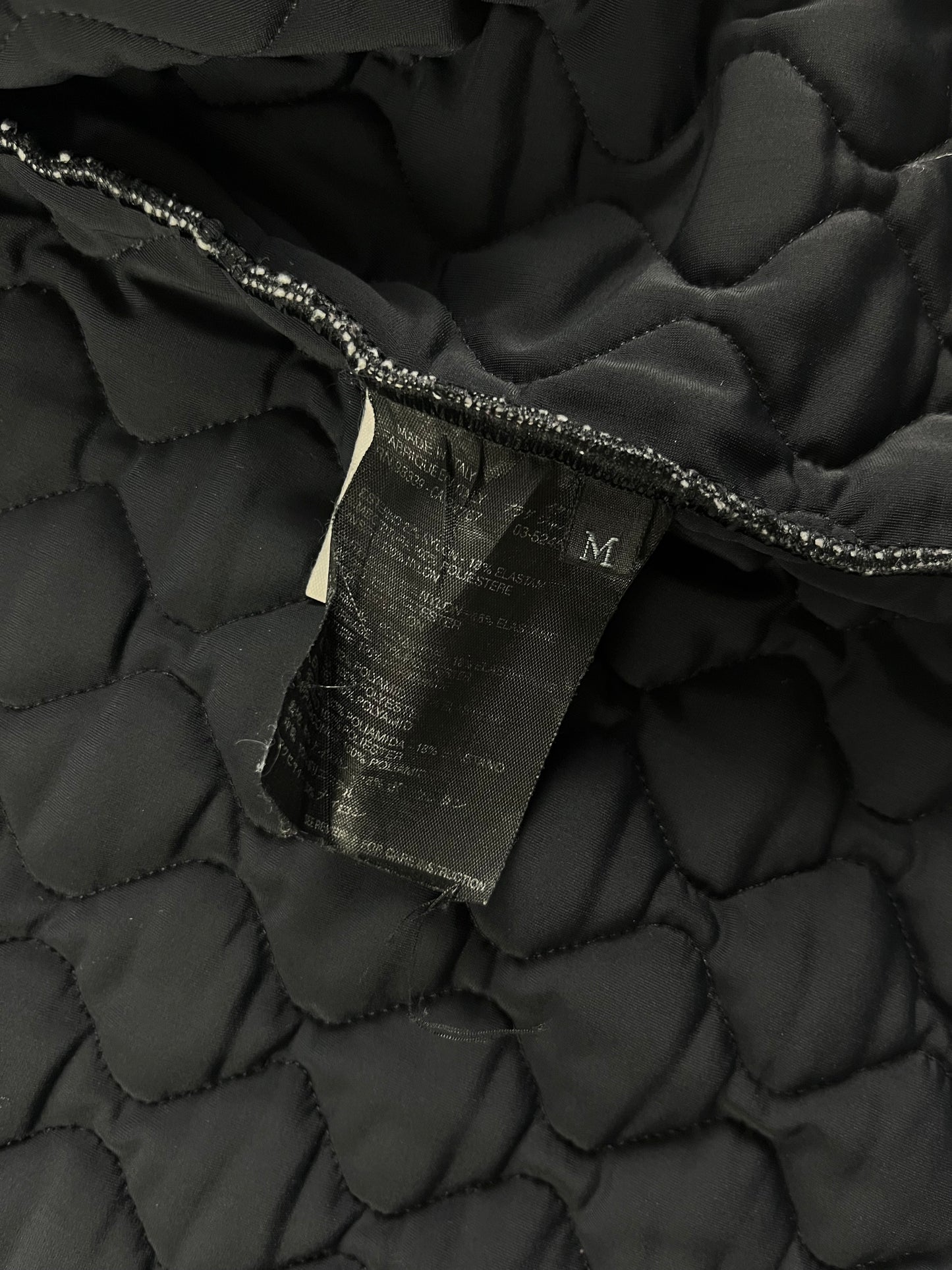 Prada Linea Rossa Black Oblique Quilted Nylon Zipper Jacket FW 2001 - M