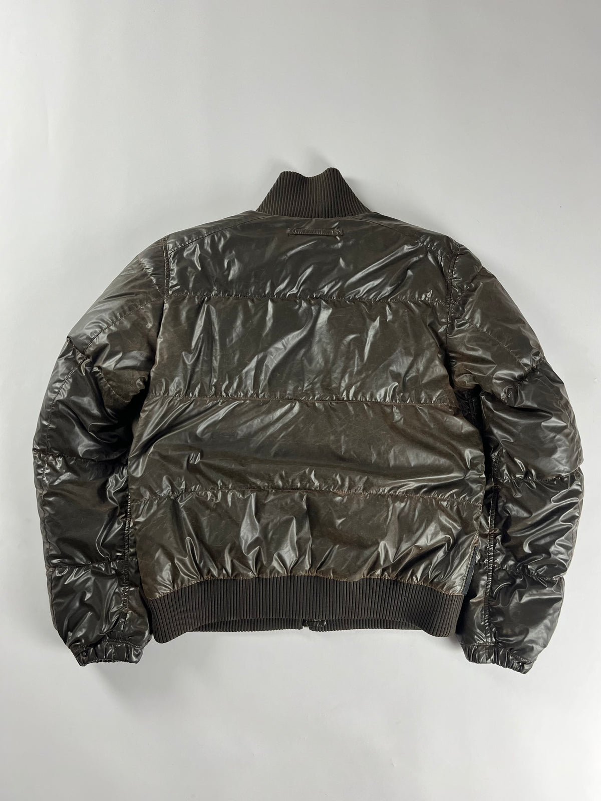 Prada Old Rust Nylon Treatment Puffer Jacket FW 2006 - M
