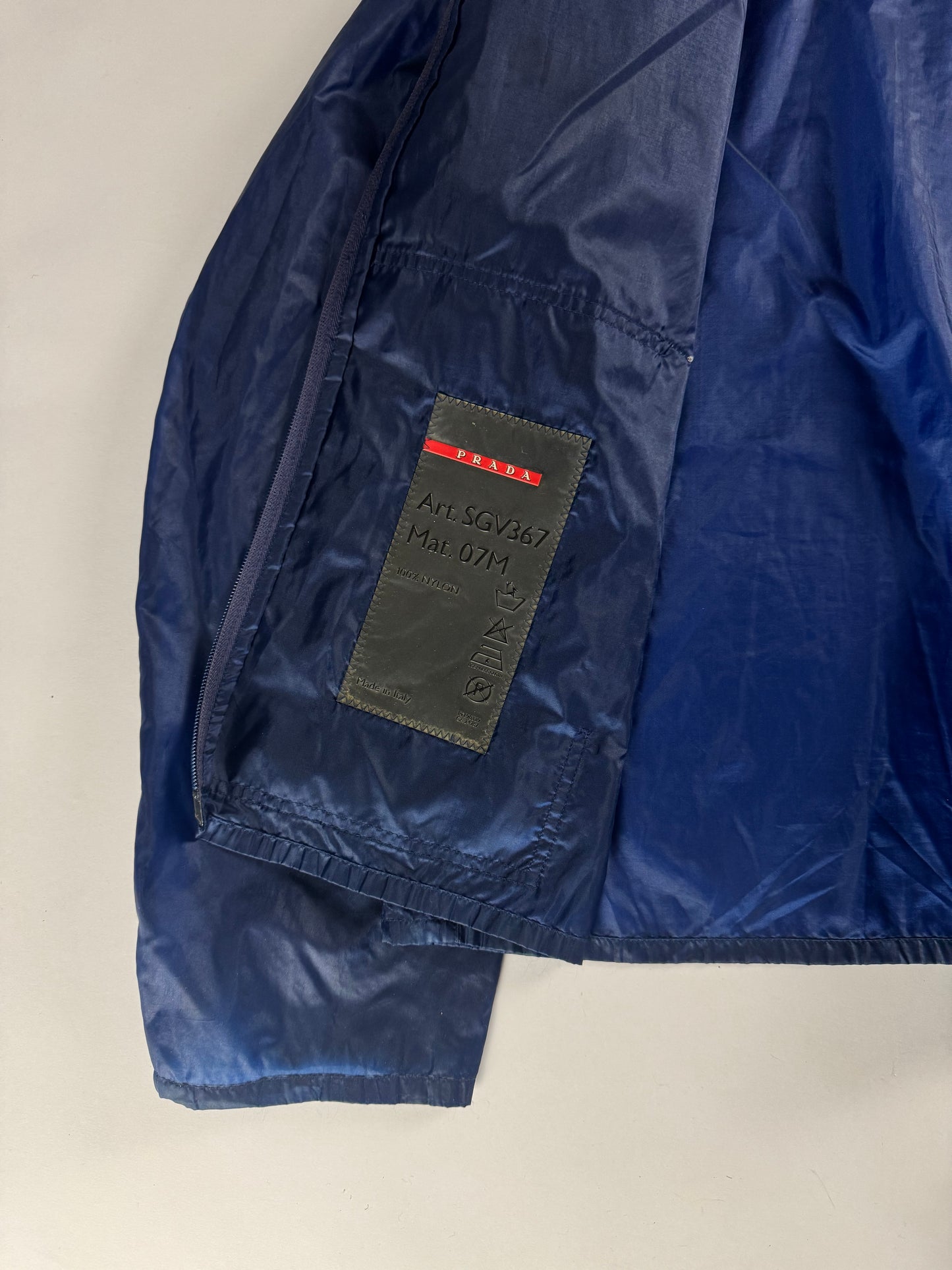 Prada Linea Rossa Light Nylon Reflective Patchs Jacket SS 1999 - L