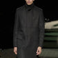 Gucci Black Wool Leather Belt Collar Long Coat FW 2000 - M