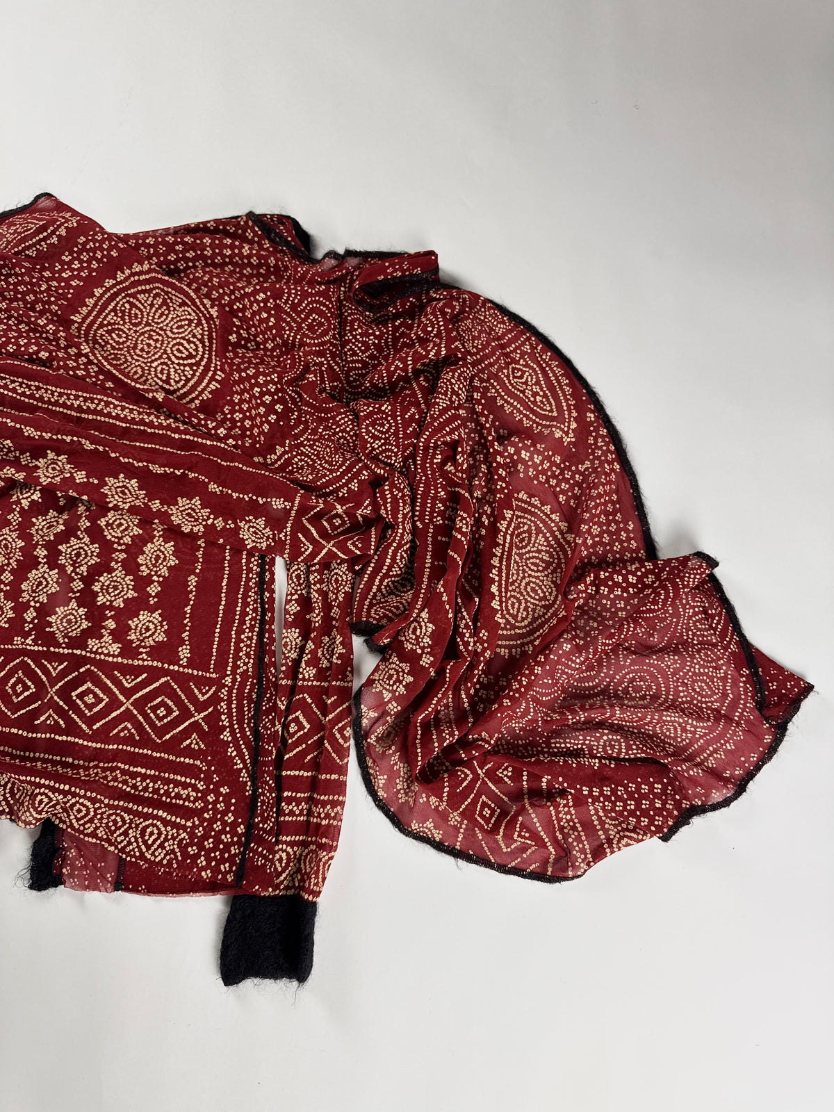 Jean Paul Gaultier Paisley Native Tribal Tattoo Oriental Mesh Blouse Top 1990s - L