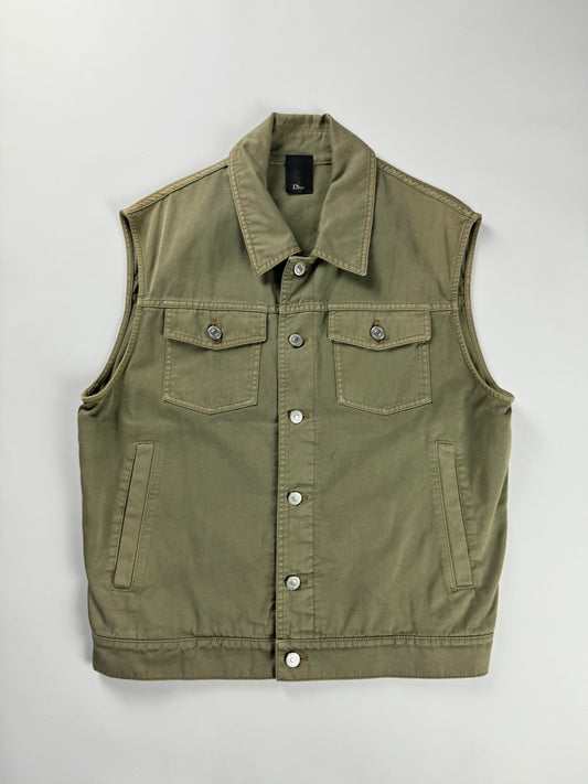 Dior Homme Sample Hedi Slimane "Strip" Raw Sleeveless Jacket SS 2004 - M