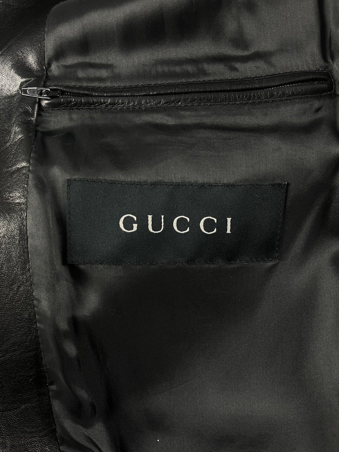 Gucci Premium Leather Shawl Collar Jacket FW 2004 - L