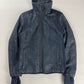 Prada Funnel Collar Denim Cuffed Moto Jacket 2000s - S