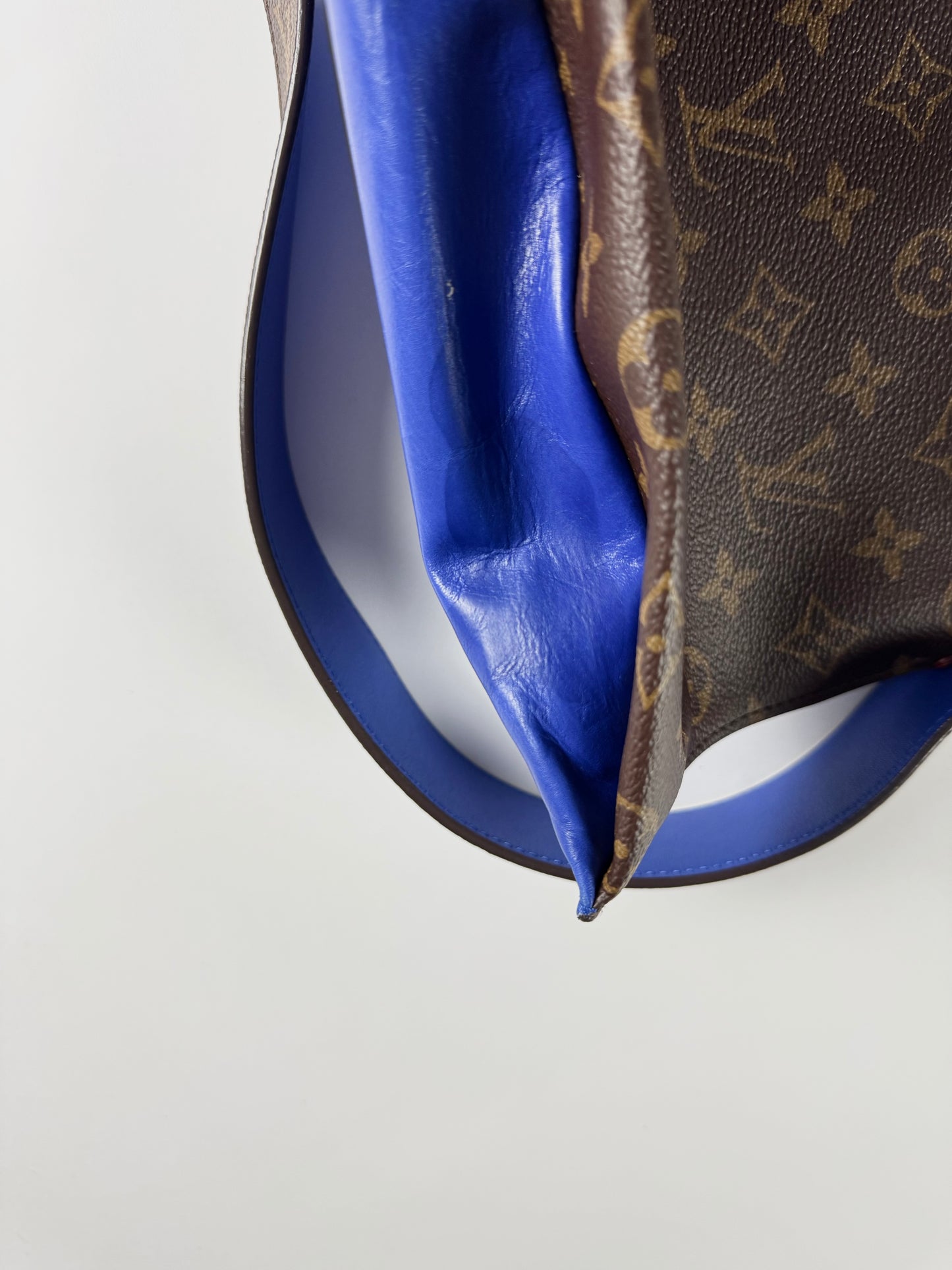 Louis Vuitton Paname Monogram Canvas Blue Lambskin Reversible Crossbody Bag - OS