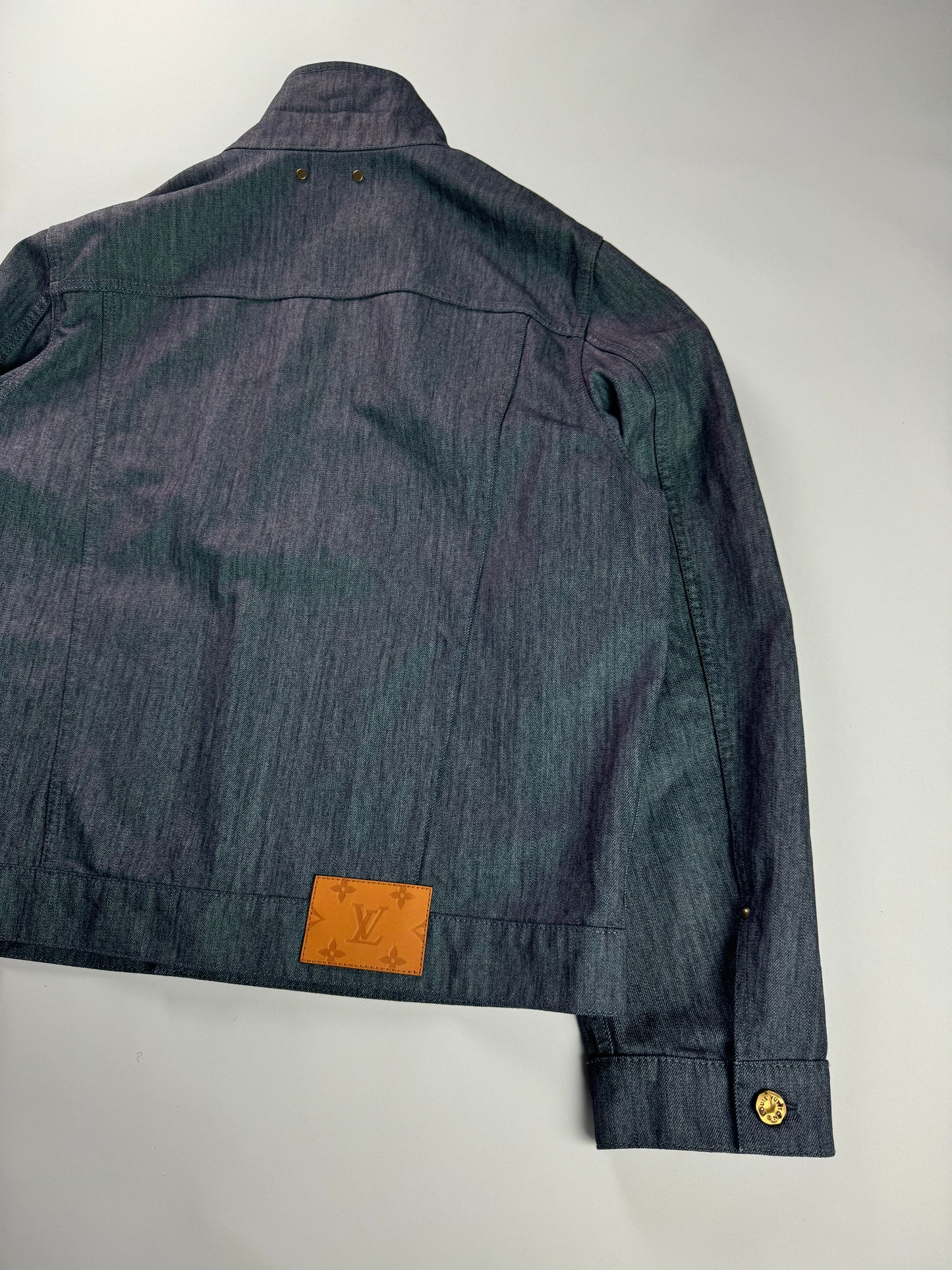 Louis Vuitton Virgil Abloh Indigo Raw Iridescent Denim Jacket FW 2021 - XL