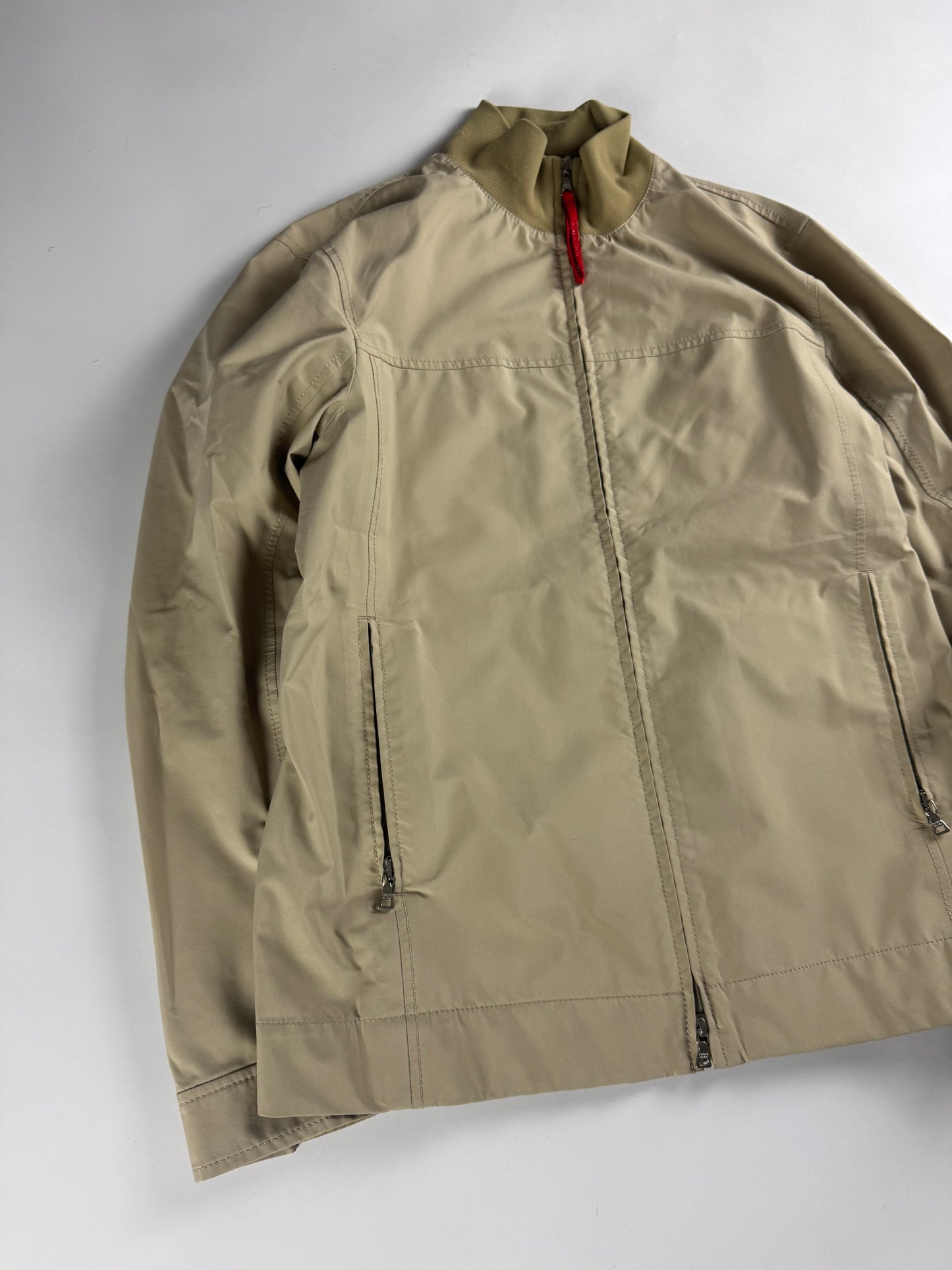 Prada Gore Tex Beige Technical Bomber Jacket 2000s - M