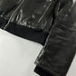 Prada Black Leather Bomber Jacket - L