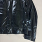 Dior Homme "Lumière Du Nord" Lamé Blue Vampiric Bright Leather Biker Jacket FW 2008 - L