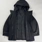 Prada Black Hooded Button Front Parka Coat 2000s - S