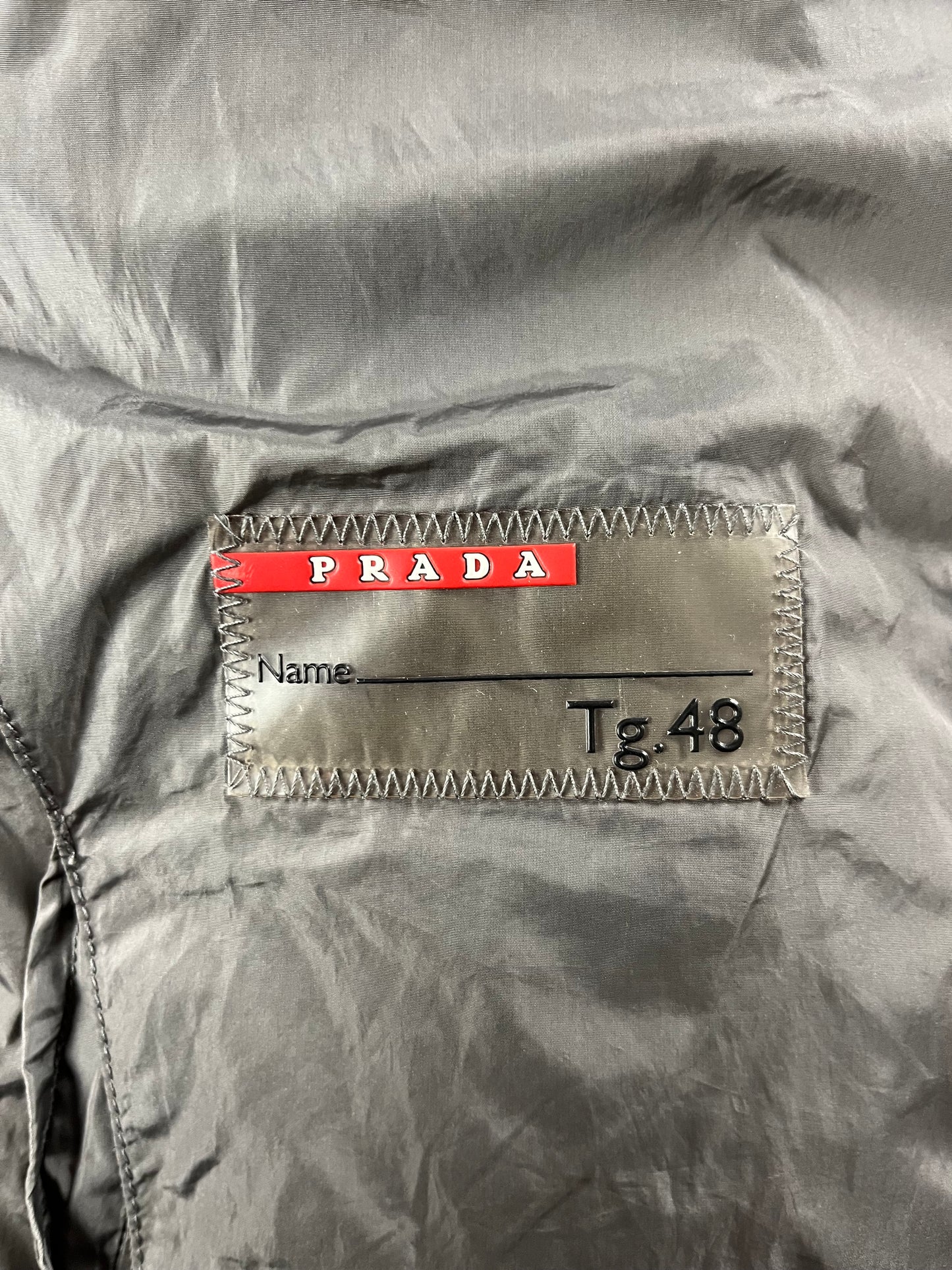Prada Asymmetrical Zipper Nylon Metal jacket - M