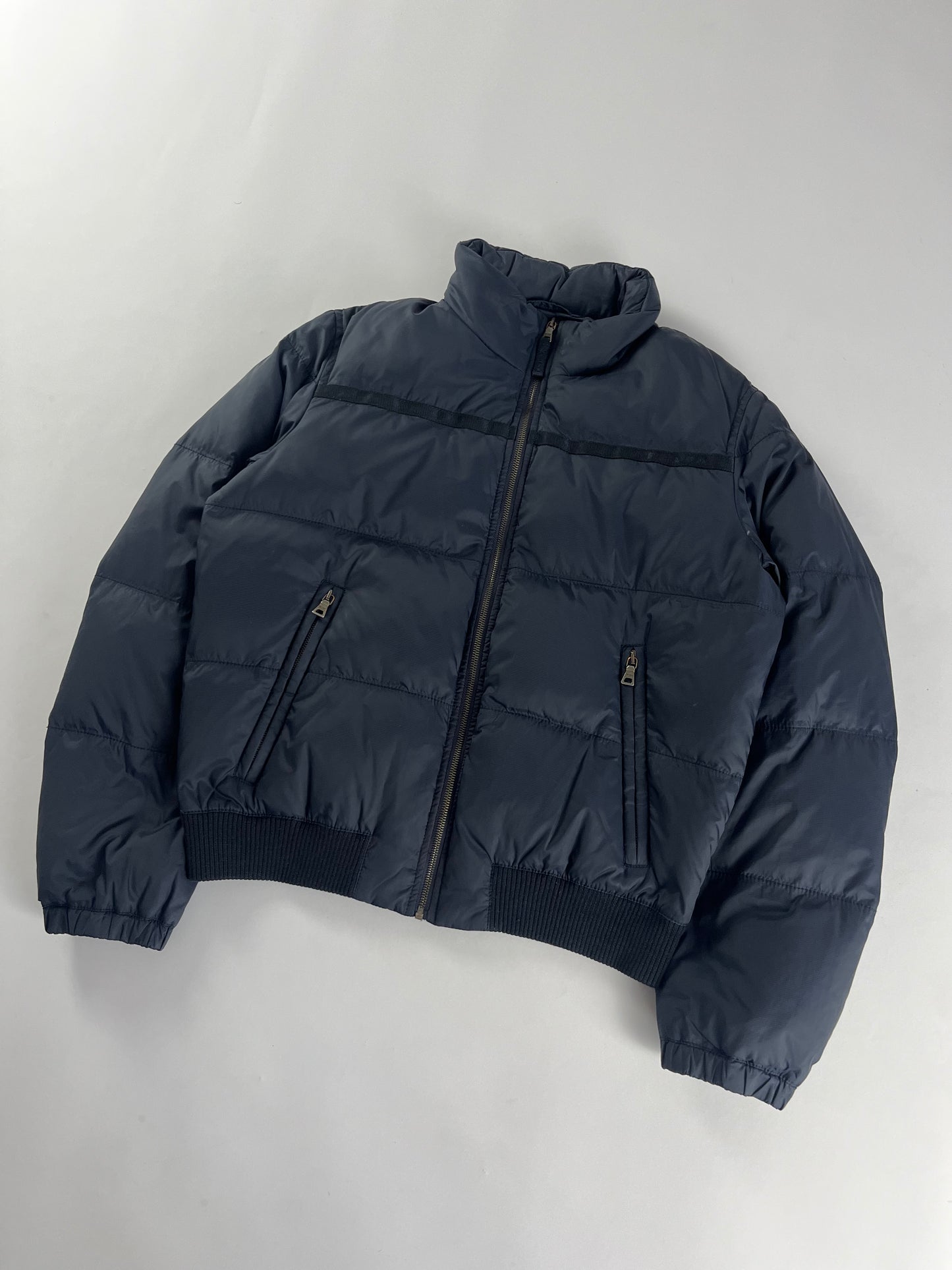 Prada Navy Nylon Puffer Down Jacket FW 2007 - M
