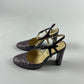 Prada Lila Ostrich Leather Mary Janes Heels SS 2000 - 37 IT/38 EU