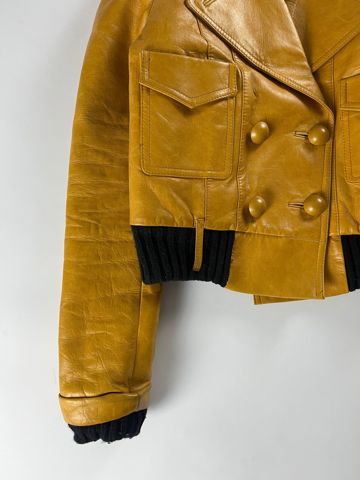 Balenciaga Nicolas Ghesquière Yellow Leather Jacket FW 2002 - S