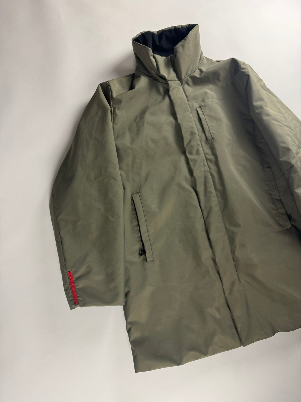 Prada Linea Rossa Khaki Nylon Technical Parka Jacket FW 1999 - M