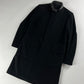 Gucci Black Wool Leather Belt Collar Long Coat FW 2000 - M