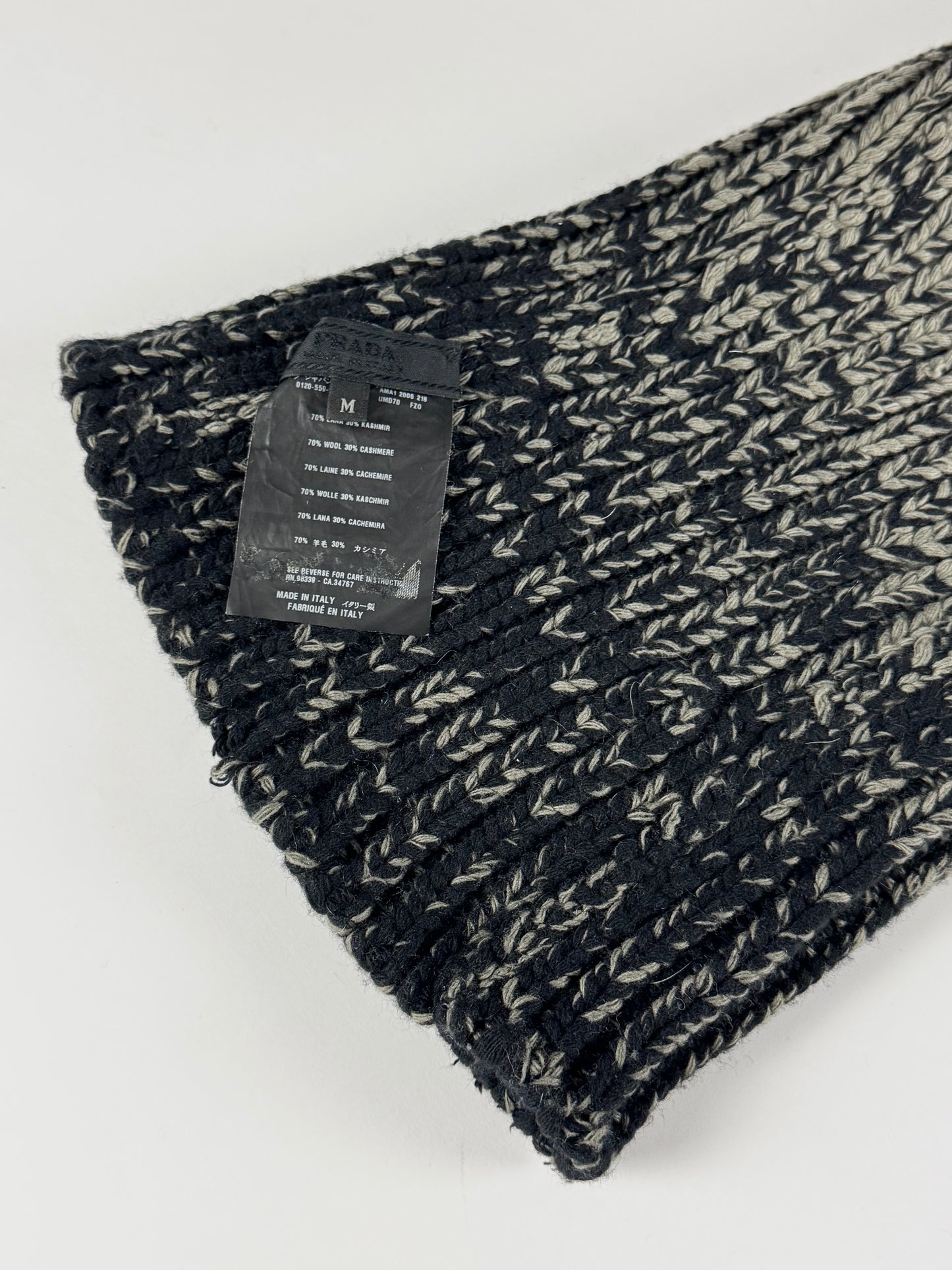 Prada Heavy Gradient Ribbed Knit Balaclava FW 2006 - OS