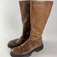 Prada Faded Brown Premium Leather Combats Boots FW 2003 - 40 EU